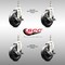 Service Caster 5 Inch 316SS Soft Rubber Wheel Swivel 1/2 Inch Threaded Stem Caster Set Brake SCC SCC-SS316TS20S514-SRS-TLB-121315-4 - alternate 3
